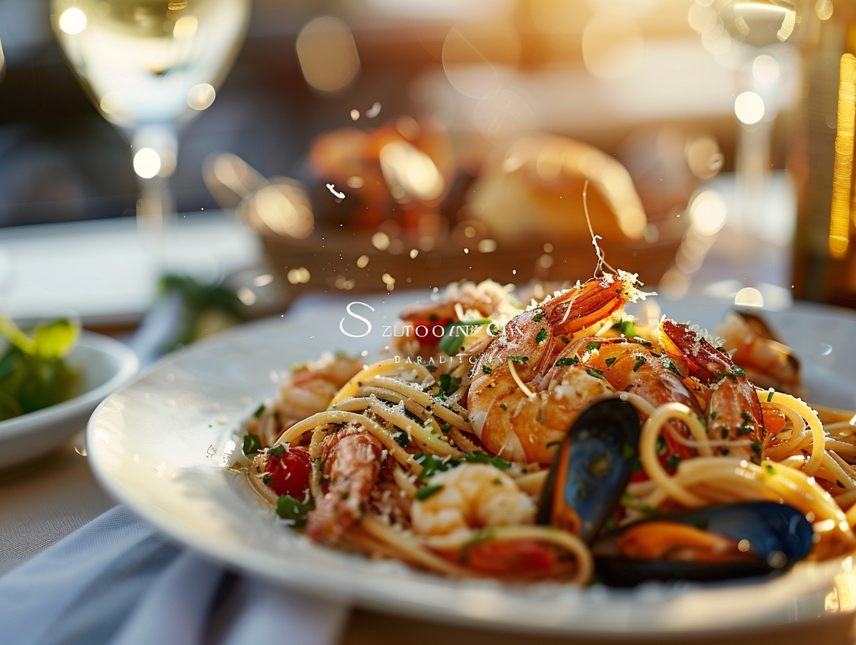 spaghettis fruits de mer