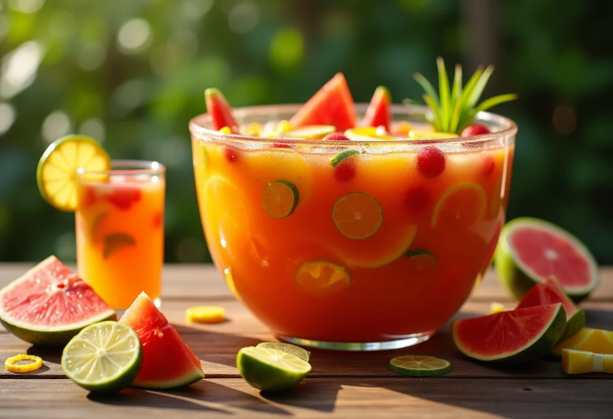 Recette de punch pour 30 personnes : concocter un nectar tropical pour vos convives